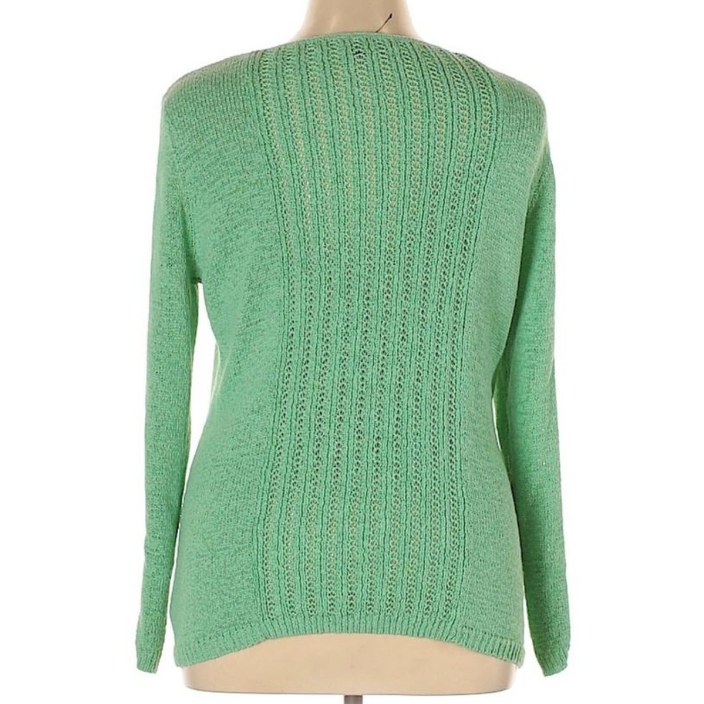 Rachel Zoe Karla Open Weave Green Sweater new - Picture 5 of 6
